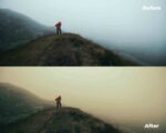 cinematic brown lut before and after look